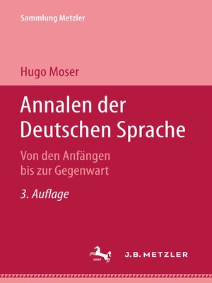 cover image of Annalen der deutschen Sprache